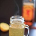 Fireball Hot Toddy - cinnamon whiskey, honey and lemon drink to melt your sickness away.