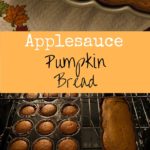 Pumpkin bread made a little healthier with applesauce instead of oil! The perfect Fall treat to satisfy a pumpkin craving and great for sharing.