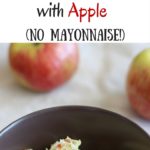 No mayo avocado egg salad with apples. Perfect combination of crunchy and chewy, without the extra calories of mayonnaise.