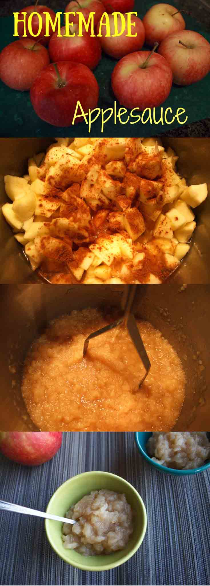Homemade Applesauce no added sugar, 3 ingredients