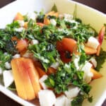Peach and Arugula Salad | trialandeater.com