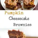 Pumpkin cheesecake brownies. For the days you can't choose between pumpkin, cheesecake or brownies, you can have it all in this dessert!