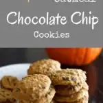 Pumpkin oatmeal chocolate chip cookies are a delicious treat. Just enough pumpkin flavor in this chewy dessert!