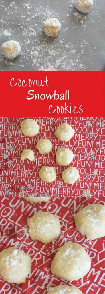 Coconut Snowball Cookies - 4 ingredients, good for parties and gifts