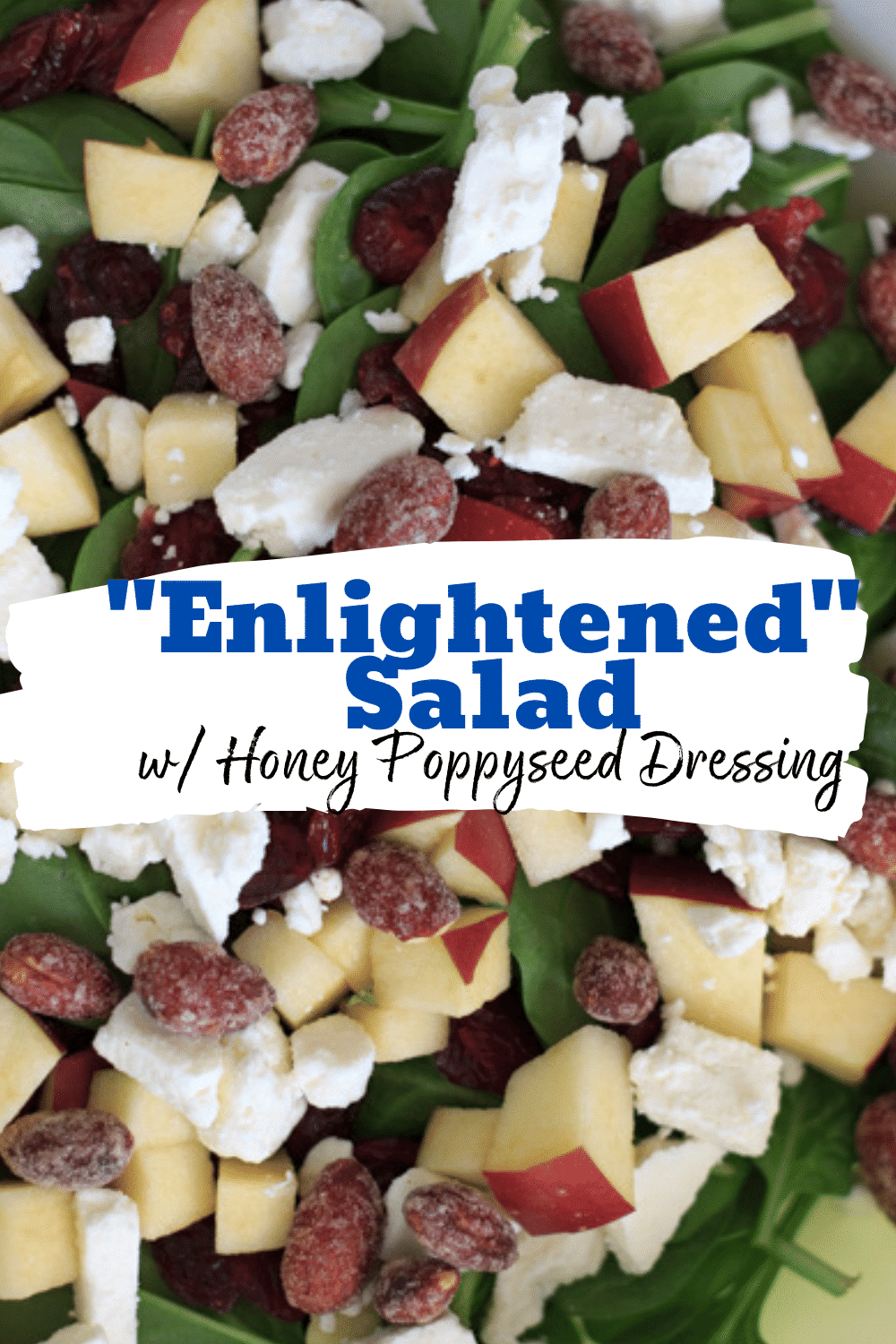 Spinach Apple Salad 5 ingredients, vegetarian, glutenfree