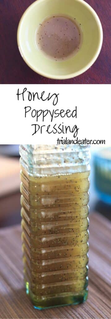 Honey Poppyseed Dressing - A slightly sweet vinaigrette dressing that goes great with fruit or salad.