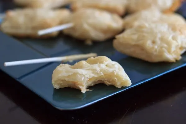 baked brie pop with bite taken out of it