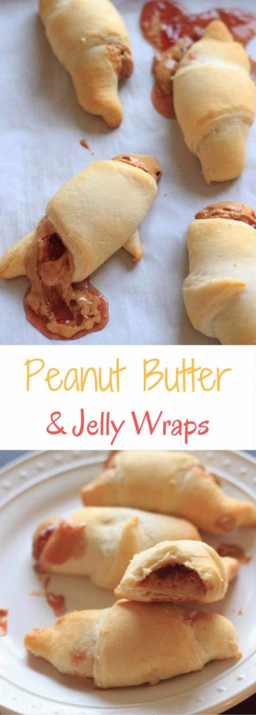 Peanut butter and jelly wraps - Warm toasted crescent rolls put a quick and easy spin on a traditional PB&amp;J sandwich. Fun for all ages!