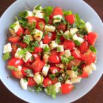 Chopped Caprese salad. An easy way to enjoy this delicious appetizer any time you want! This fresh salad will keep you coming back for more.