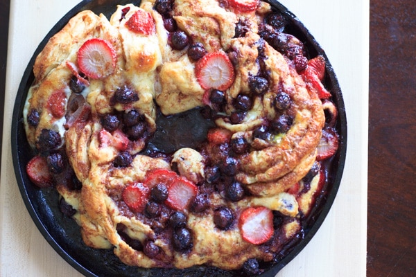 Berries stuffed inside delicious cinnamon swirl bread and baked to perfection. Much easier than it looks!
