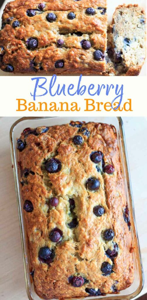 Blueberry banana bread - double the fruit and double the deliciousness! All the sweet slices will be gone before you know it.