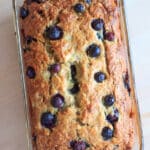 Blueberry banana bread - double the fruit and double the deliciousness! All the sweet slices will be gone before you know it.