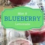 Blueberry mint lemonade - refreshing summer drink with fresh squeezed lemons, added flavor of blueberries, and extra kick of mint!