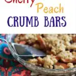Cherry peach crumb bars - perfectly balanced with just the right amount of fruit and just the right amount of crust! Summertime fruit dessert that will surely be a crowd pleaser.