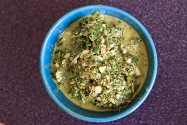 Basil spinach almond pesto. Don't have pine nuts? No problem! @trialandeater
