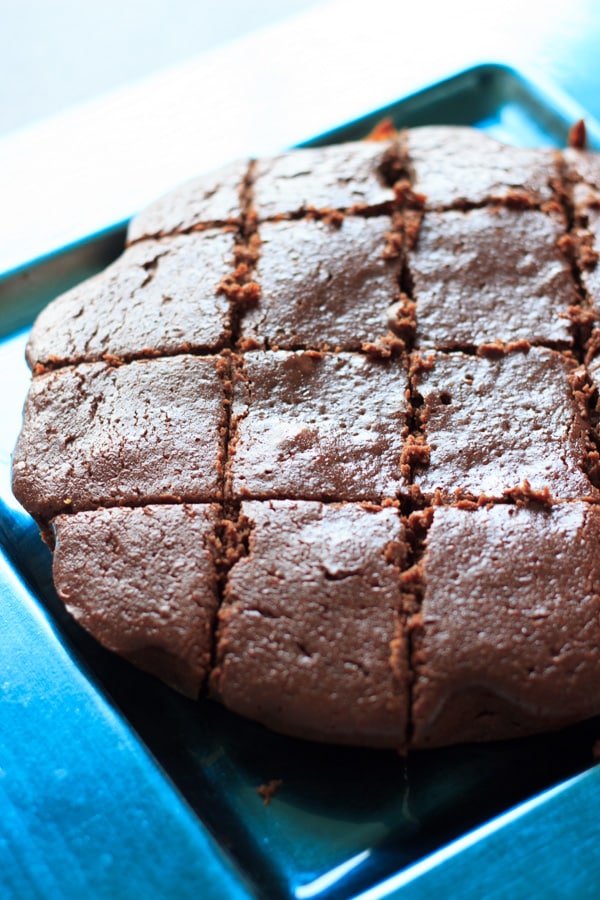 Skinny chocolate brownies made with applesauce and Greek yogurt that are almost cupcake-like in texture. These healthy (or at least healthier) brownies make for a great guilt-free dessert. | trialandeater.com