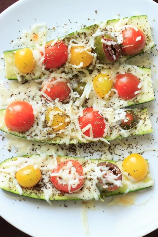 Quick and Easy Zucchini Boats - 5 minute meal or snack