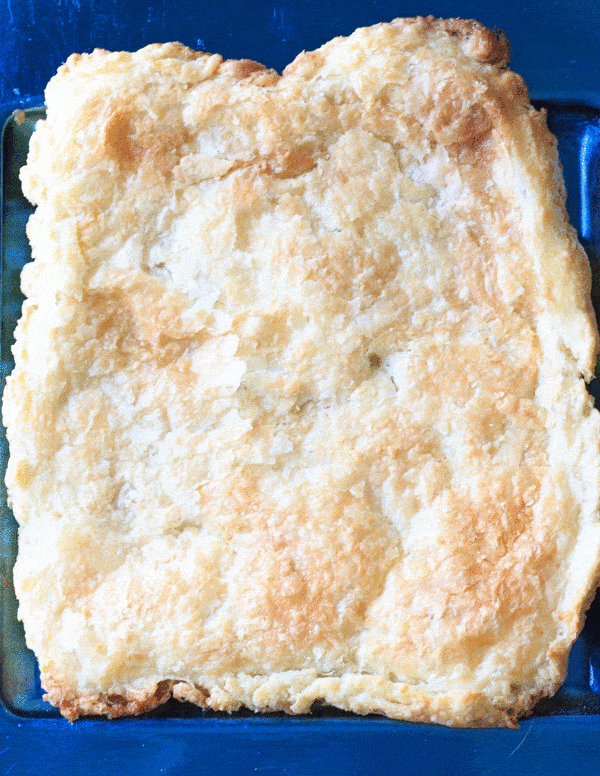 gif of making heirloom tomato pesto tart