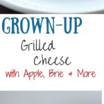 Grown up grilled cheese with two sauces, two types of cheese, and two kinds of fruits (including tomato). Loaded with flavor!