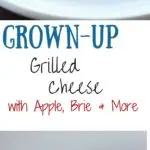 Grown up grilled cheese with two sauces, two types of cheese, and two kinds of fruits (including tomato). Loaded with flavor!