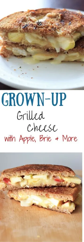 Grown up grilled cheese with two sauces, two types of cheese, and two kinds of fruits (including tomato). Loaded with flavor!