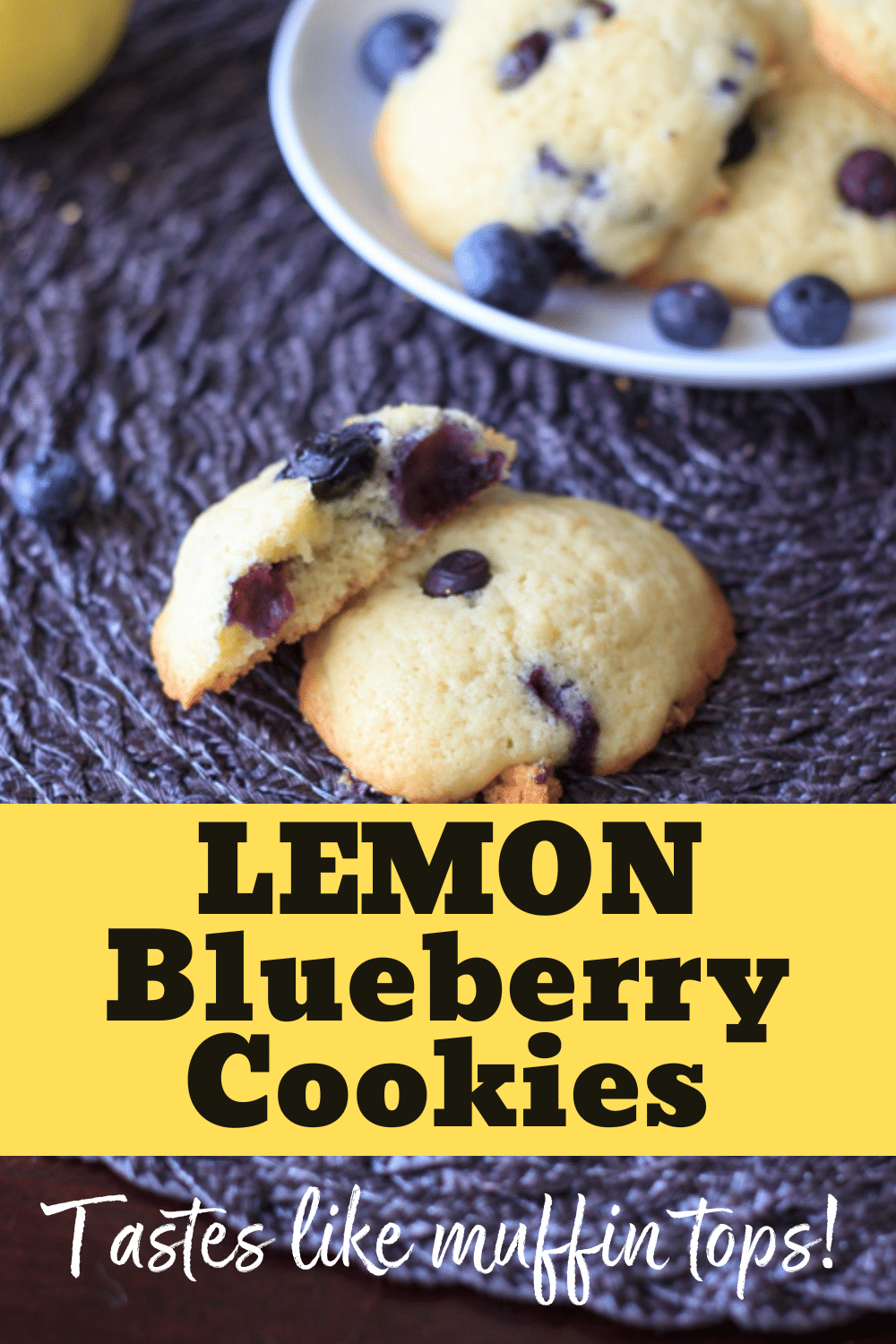 lemon blueberry cookies tastes like a muffin top!