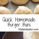 Delicious homemade burger buns mixed, raised and ready in under an hour!