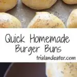 Delicious homemade burger buns mixed, raised and ready in under an hour!