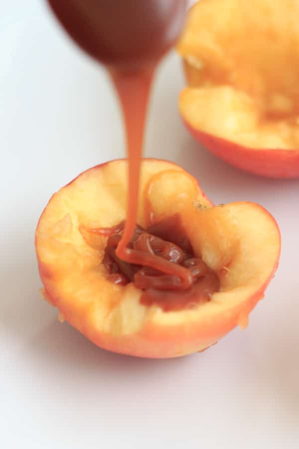 Caramel apple slices - making a caramel apple a little bit easier to eat! And eat and eat.