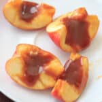 Caramel apple slices - making a caramel apple a little bit easier to eat! And eat and eat.