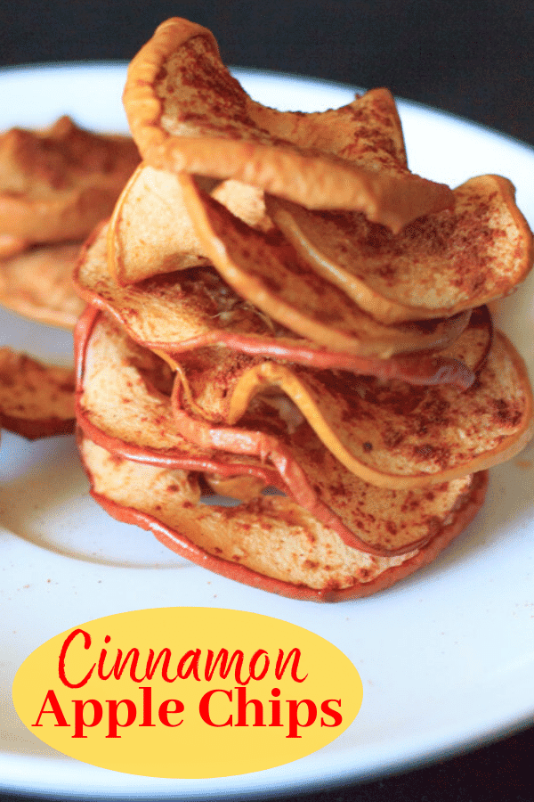 Cinnamon Apple Chips healthy, vegan, glutenfree