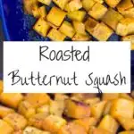 Simple roasted butternut squash, delicious on its own or with other veggies. Can't get much easier than this, especially if you get the squash pre-cut!