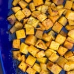 Simple roasted butternut squash, delicious on its own or with other veggies. Can't get much easier than this, especially if you get the squash pre-cut!