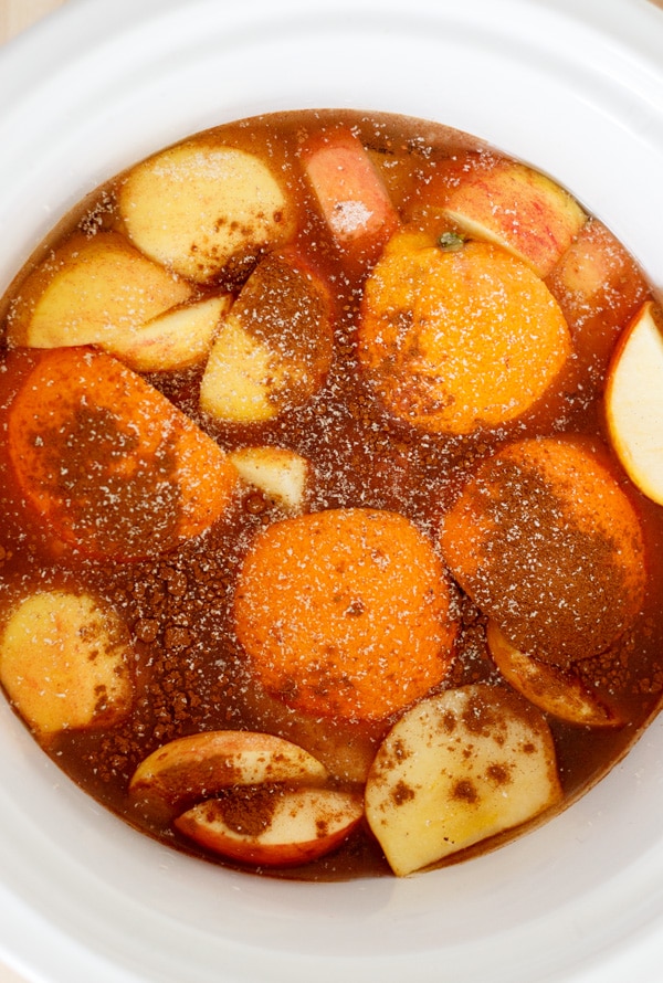 Homemade apple cider make in a crock pot, perfect to drink on a cold winter day. Can customize to your tastes, and is a great homemade treat for everyone!