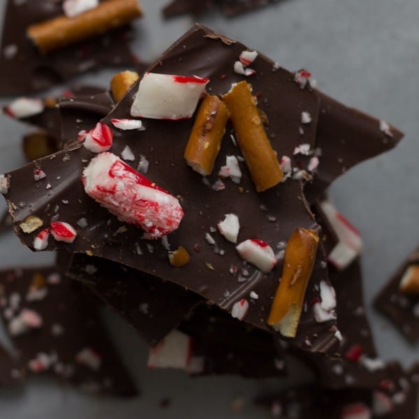 Peppermint thin bark, two ways. A delicious, simple peppermint bark with just a few ingredients! 