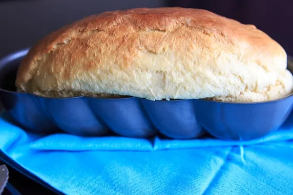 Easter Paska Bread in bread pan