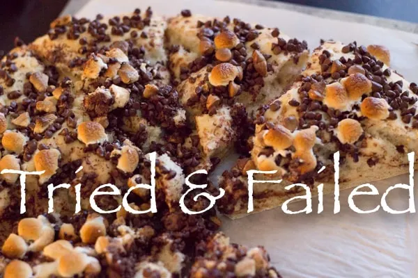 chocolate pizza tried and failed