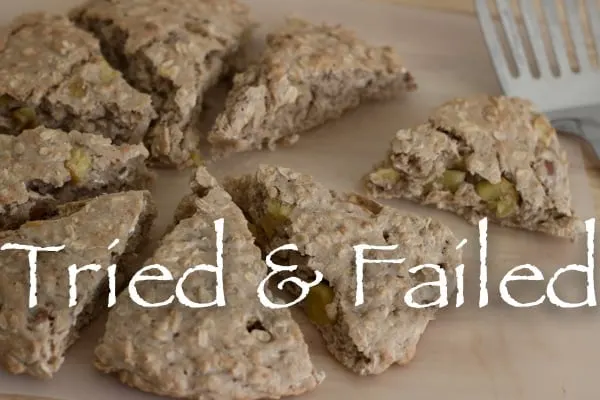 vegan apple cinnamon scones tried and failed