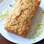 Skinnier Zucchini Bread - made with applesauce and less sugar so you don't feel as much guilt for that second or third slice.