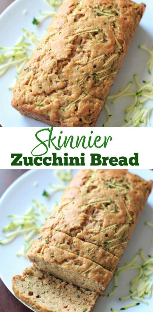 Skinnier Zucchini Bread - made with applesauce and less sugar!