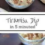 Tiramisu Dip. For those times you're feeling fancy but only have 5 minutes. Quick & easy fix for tiramisu lovers!