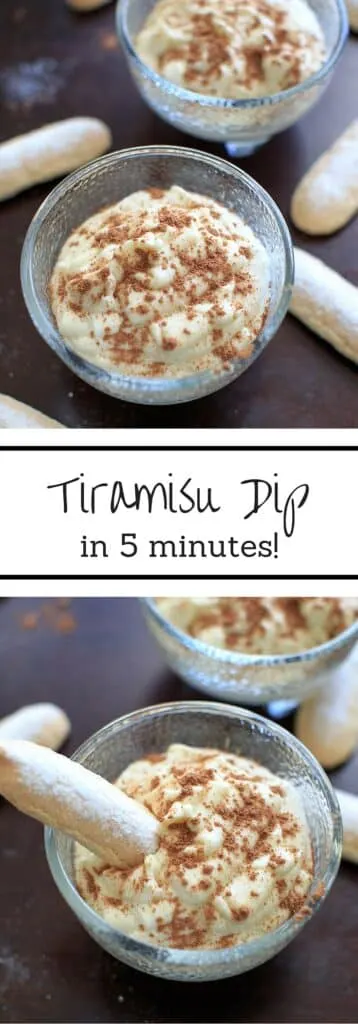 Tiramisu Dip. For those times you're feeling fancy but only have 5 minutes. Quick & easy fix for tiramisu lovers!