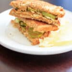 Peanut butter, pickles and potato chips sandwich. A combination that is weirdly delicious and addicting.