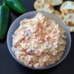 Skinny Jalapeno Pimento Cheese - a spicier, healthier take on the southern favorite. No mayonnaise!