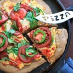 Spicy Pimento Cheese Pizza. If you like spicy, you'll like this pizza! Homemade jalapeno pimento cheese and extra jalapeno toppings make this a spicy food lovers dream.