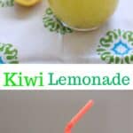 Homemade Kiwi Lemonade - freshly squeezed lemonade with a twist of kiwi fruit!