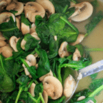 spinach mushroom pasta pin