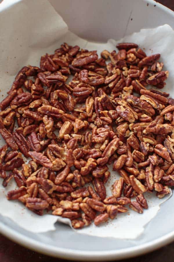 Honey Roasted Pecans - 2 ingredient gluten-free snack