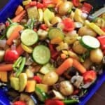 Roasted Vegetables with Rosemary - Colorful and flavorful side dish that will help anyone get their daily dose of veggies.