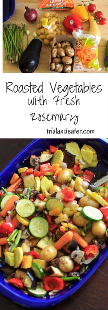 Roasted Vegetables with Rosemary - Colorful and flavorful side dish that will help anyone get their daily dose of veggies.